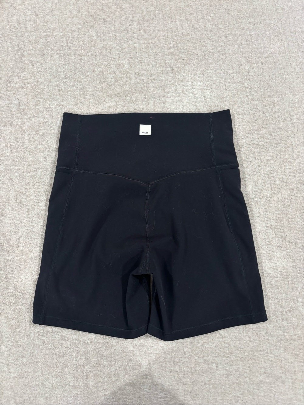 Vuori High-Waist Black Performance Bike Shorts